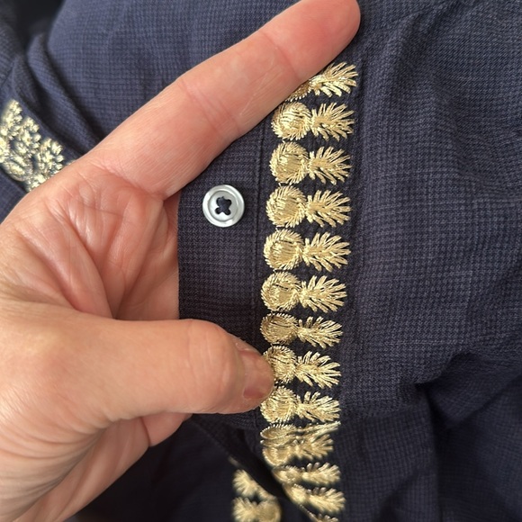 Boden pineapple trimmed tunic, EUC, size 8 - Picture 3 of 6